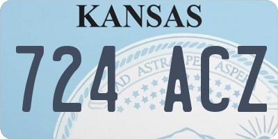 KS license plate 724ACZ