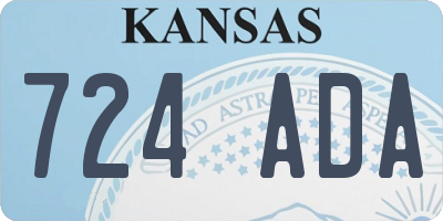 KS license plate 724ADA