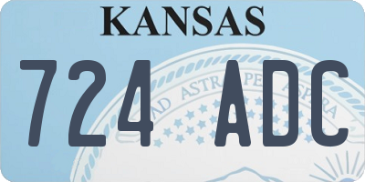 KS license plate 724ADC