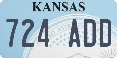 KS license plate 724ADD