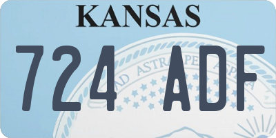 KS license plate 724ADF