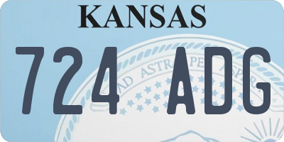 KS license plate 724ADG