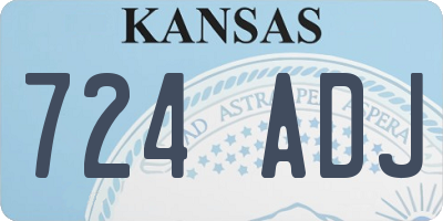 KS license plate 724ADJ