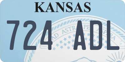 KS license plate 724ADL