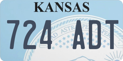 KS license plate 724ADT