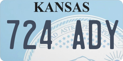 KS license plate 724ADY
