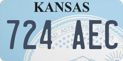 KS license plate 724AEC