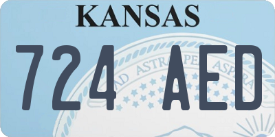 KS license plate 724AED