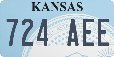 KS license plate 724AEE