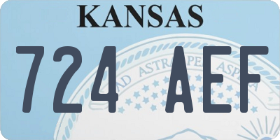 KS license plate 724AEF
