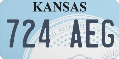KS license plate 724AEG
