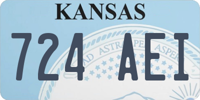 KS license plate 724AEI