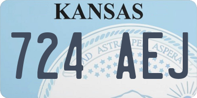 KS license plate 724AEJ
