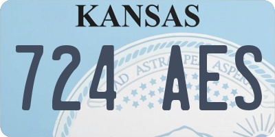 KS license plate 724AES