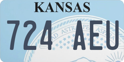 KS license plate 724AEU