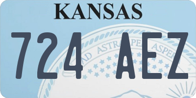 KS license plate 724AEZ