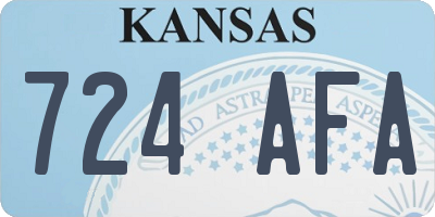 KS license plate 724AFA