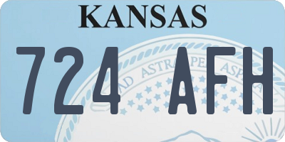KS license plate 724AFH