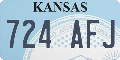 KS license plate 724AFJ