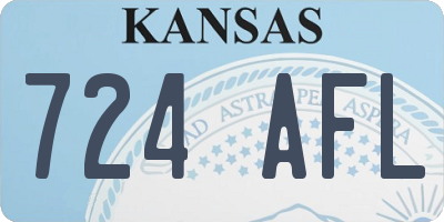 KS license plate 724AFL