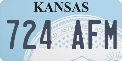 KS license plate 724AFM