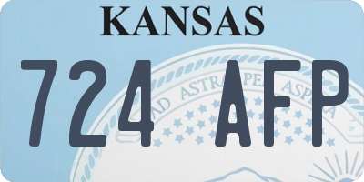 KS license plate 724AFP