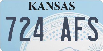 KS license plate 724AFS