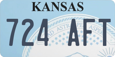 KS license plate 724AFT