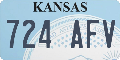 KS license plate 724AFV