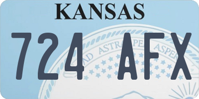 KS license plate 724AFX