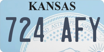 KS license plate 724AFY