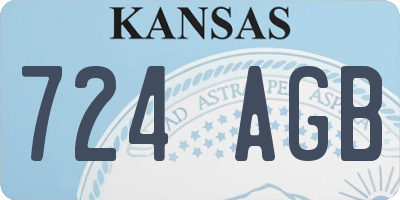 KS license plate 724AGB