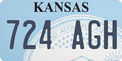 KS license plate 724AGH