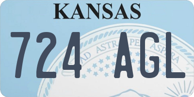 KS license plate 724AGL