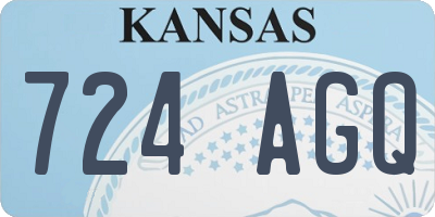 KS license plate 724AGQ