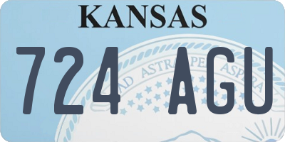 KS license plate 724AGU