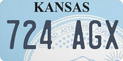 KS license plate 724AGX