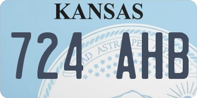 KS license plate 724AHB