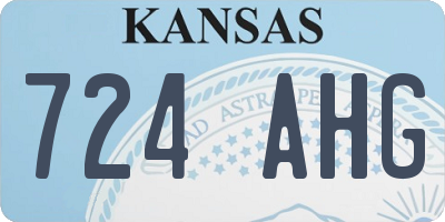 KS license plate 724AHG