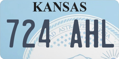 KS license plate 724AHL