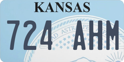 KS license plate 724AHM
