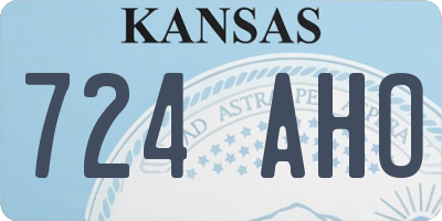 KS license plate 724AHO