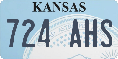 KS license plate 724AHS