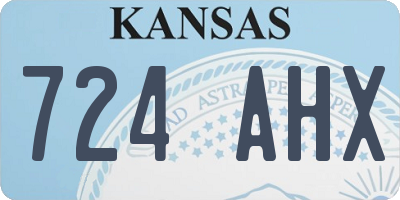 KS license plate 724AHX