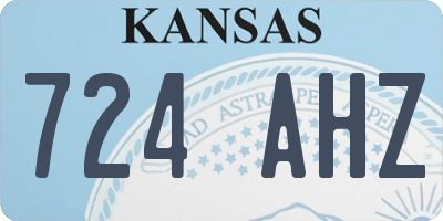 KS license plate 724AHZ