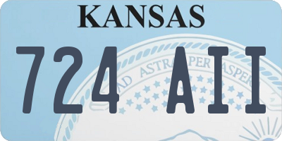KS license plate 724AII