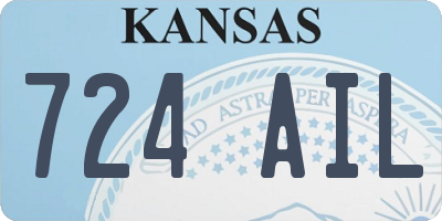 KS license plate 724AIL