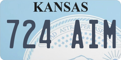 KS license plate 724AIM