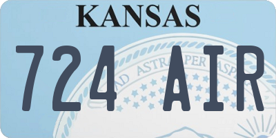 KS license plate 724AIR