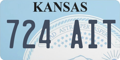 KS license plate 724AIT